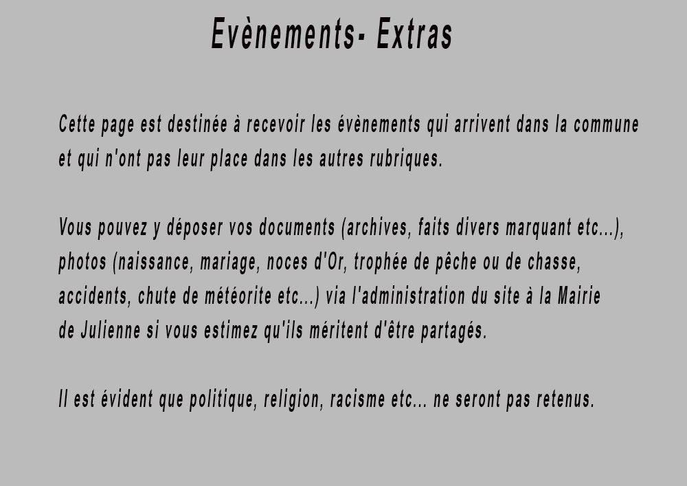 Evènements-Extras