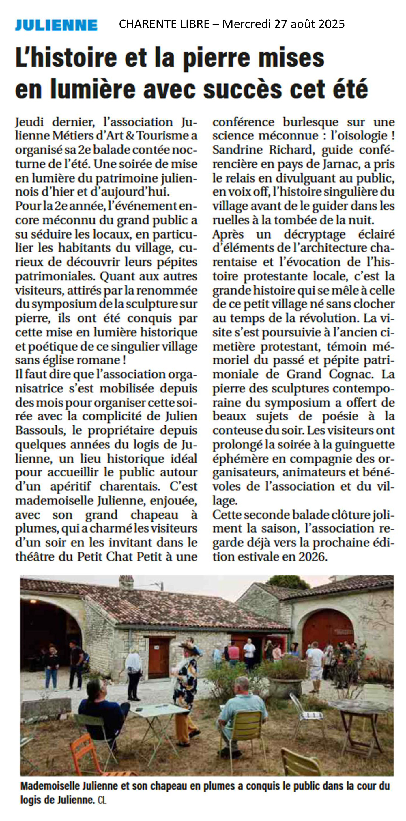 Balade contée nocturne de Mlle Julienne